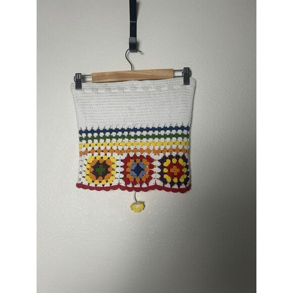 Messi Byrd Britney White Kids Crochet Rainbow Skirt Cover Up Size 10 Years - Picture 3 of 4